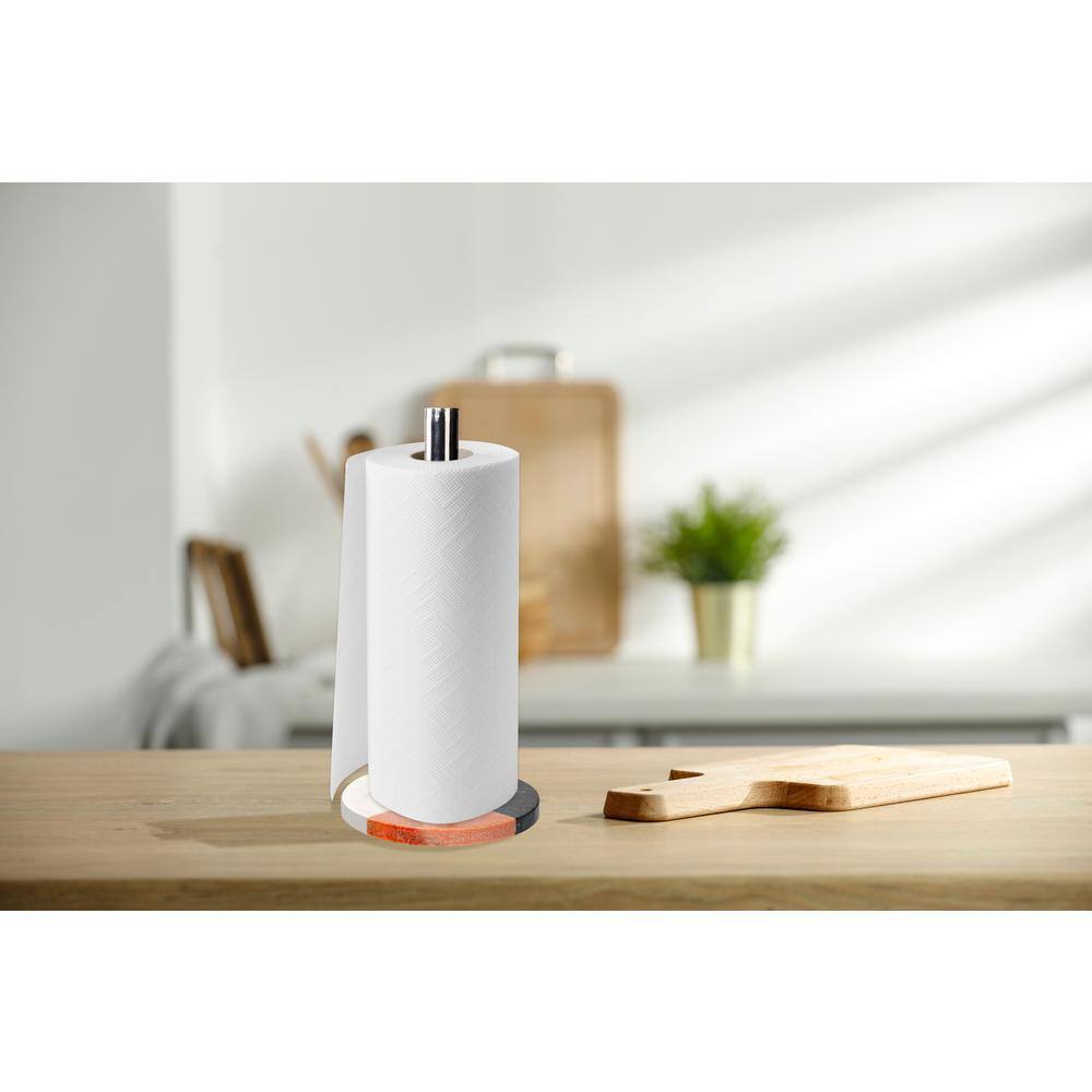 None Marble Counter Mount Multi-colored Paper Towel Holder
