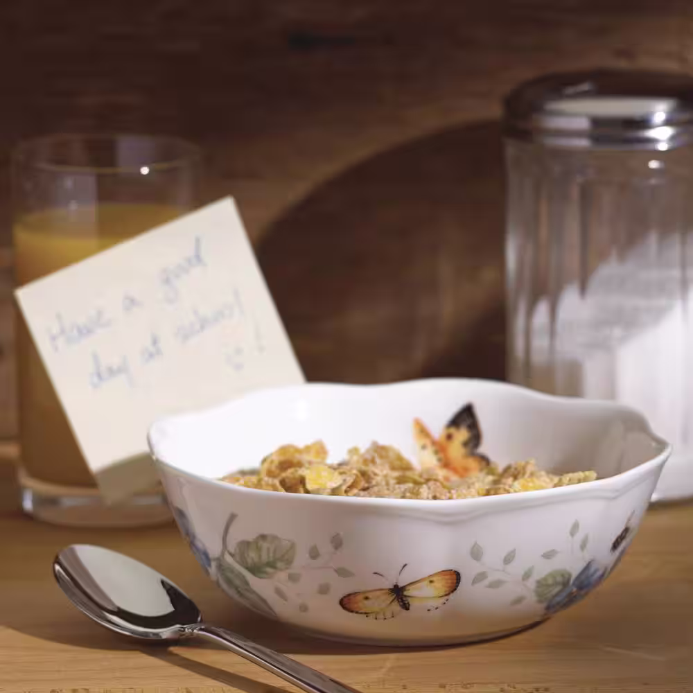 Lenox Butterfly Meadow 20 oz. Porcelain Multi Color All Purpose Bowl