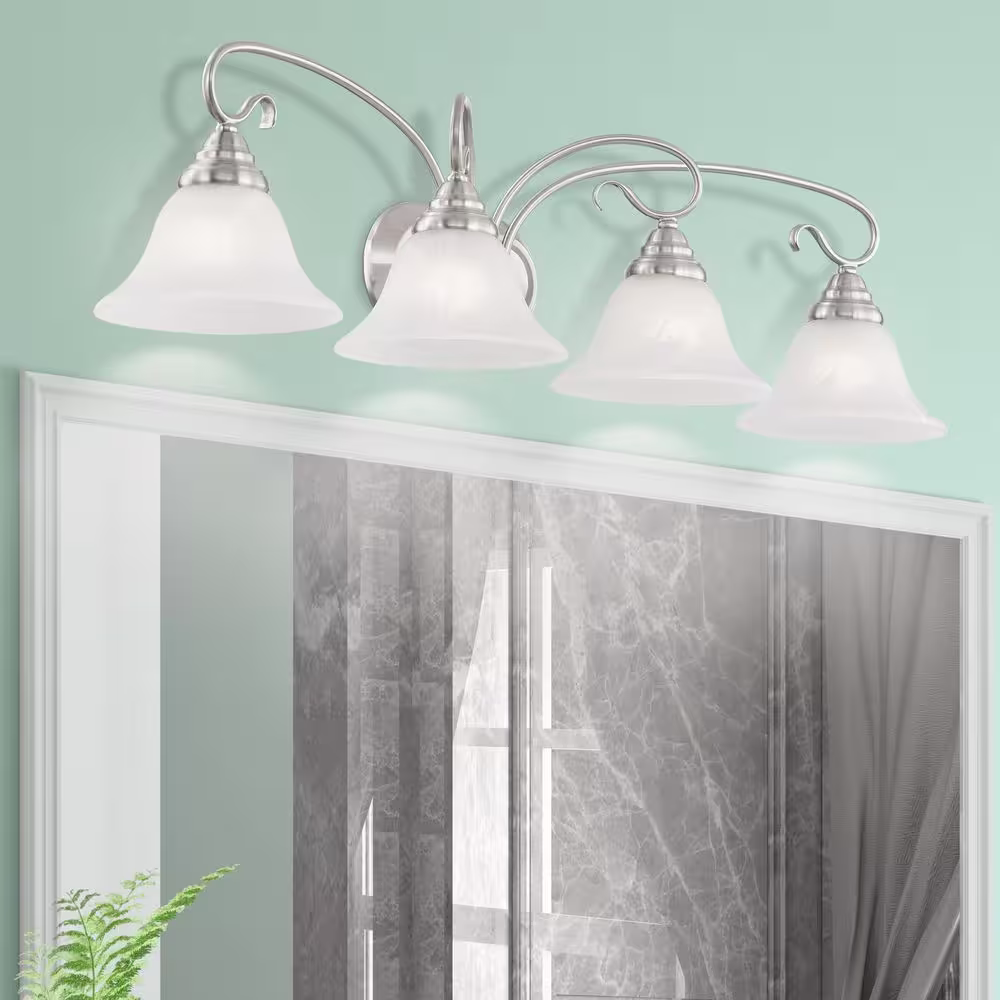Livex Lighting Coronado 4 Light Brushed Nickel Bath Vanity Light