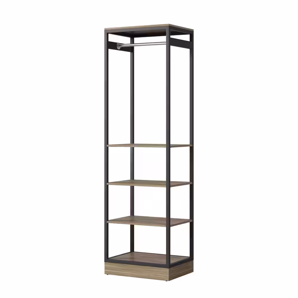 None Bryant closet in 24 in. W with bottom shelves Wood Closet System