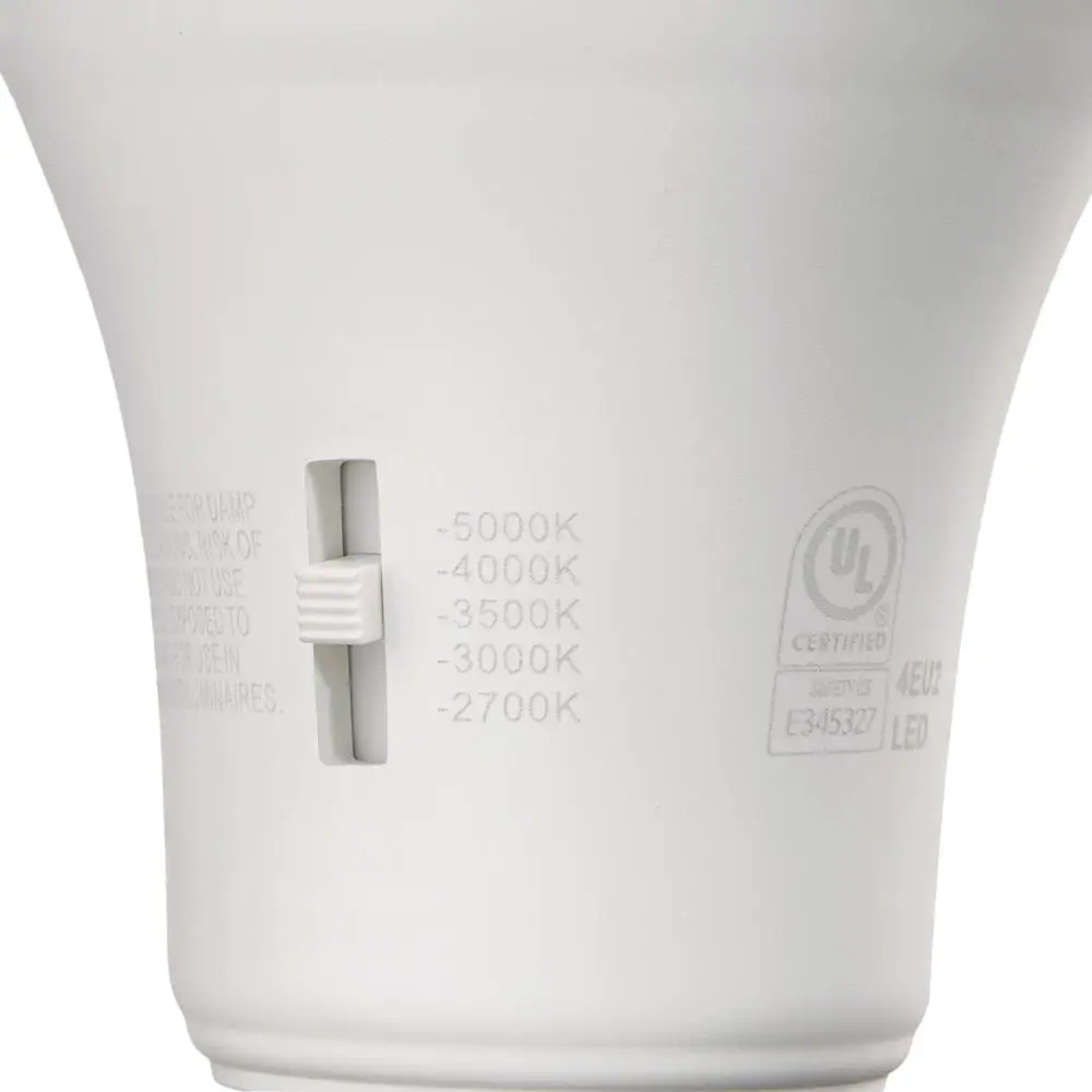 EcoSmart 60-Watt Equivalent A19 CEC Built in Dimming LED Light Bulb with Selectable Color Temperature (1-Pack)