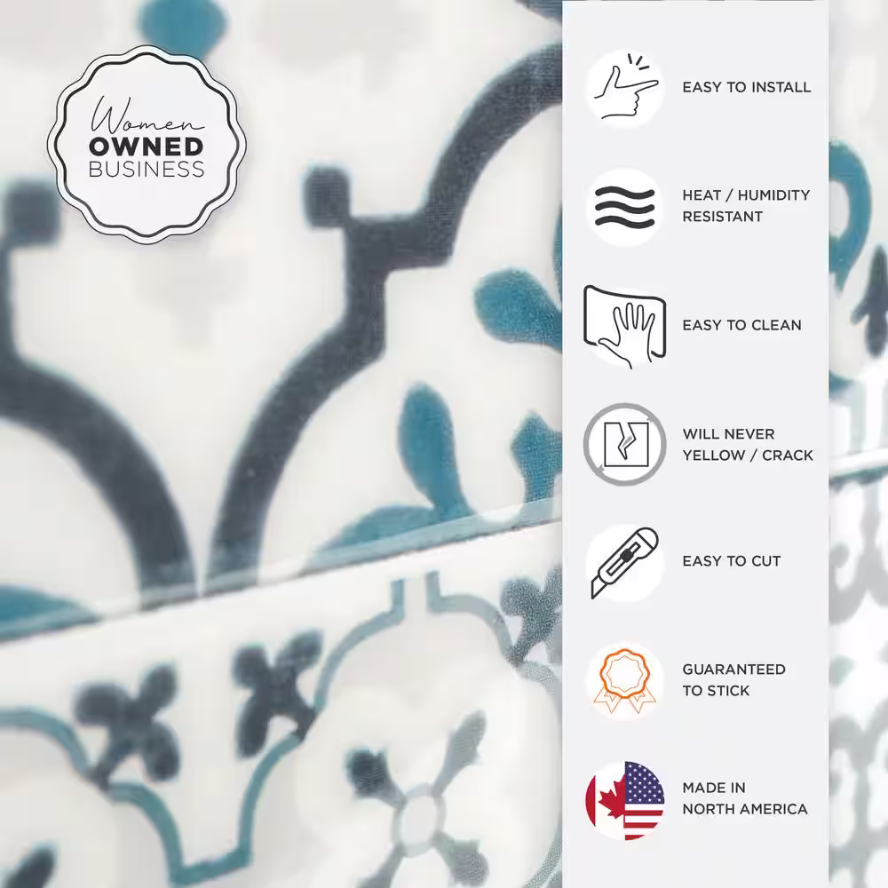 smart tiles Vintage Marino Blue 9 in. x 9 in. Vinyl Peel and Stick Tile (2.22 sq. ft. / 4 pack)