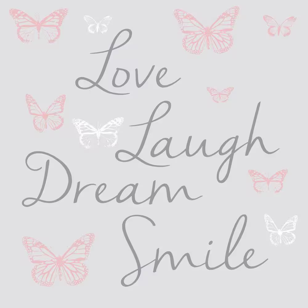 York Wallcoverings 5 in. x 11.5 in. Butterfly Dream with 3D Butterflies 21-Piece Peel and Stick Wall Decal