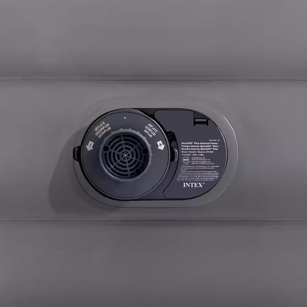 Intex TruAire Luxury Queen Air Mattress Airbed with Lumbar Support and Built in Pump