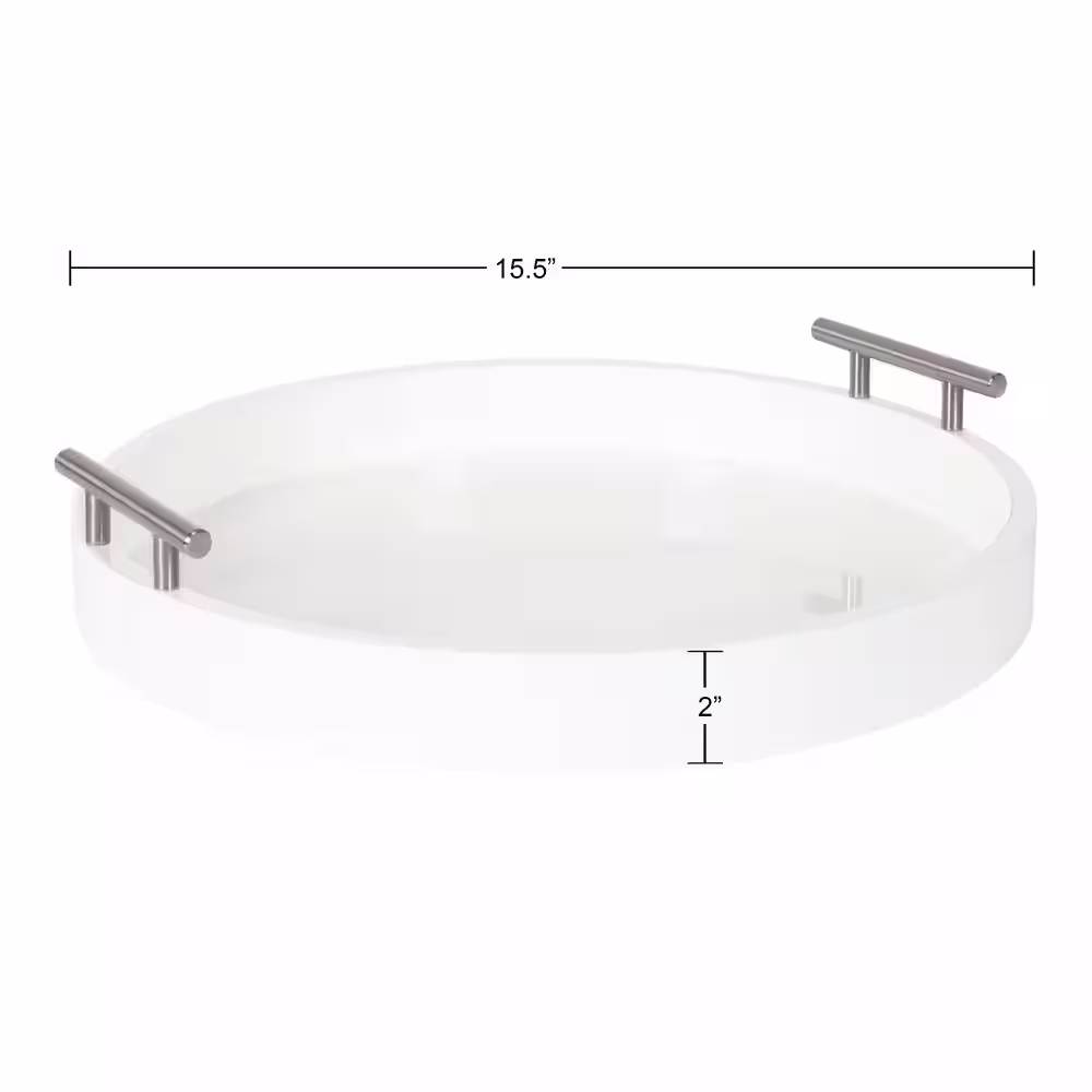 Kate and Laurel Lipton White Decorative Tray