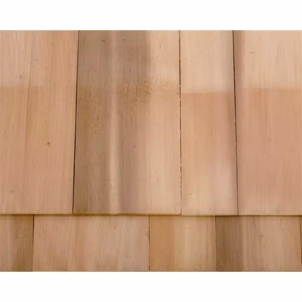 None 16 in. x 4 in. Wood Natural Eastern White Cedar Siding Grade C 2nd Clear Architectural Shingles (25 sq. ft. Per Bundle)