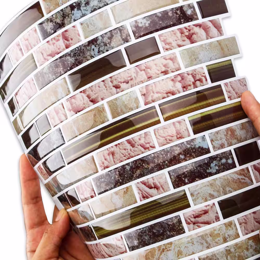 None Vinyl Collection Sandstone 10 in. x 10 in. Vinyl Peel and Stick Tile (6.9 sq. ft./10-Sheets)