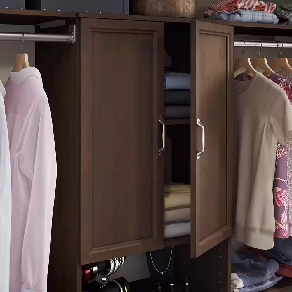 ClosetMaid Style+ 25 in. W Traditional Chocolate Closet Door Kit