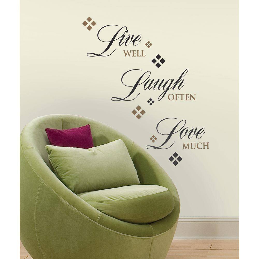 RoomMates Live Love Laugh Peel and Stick 22-Piece Wall Decals
