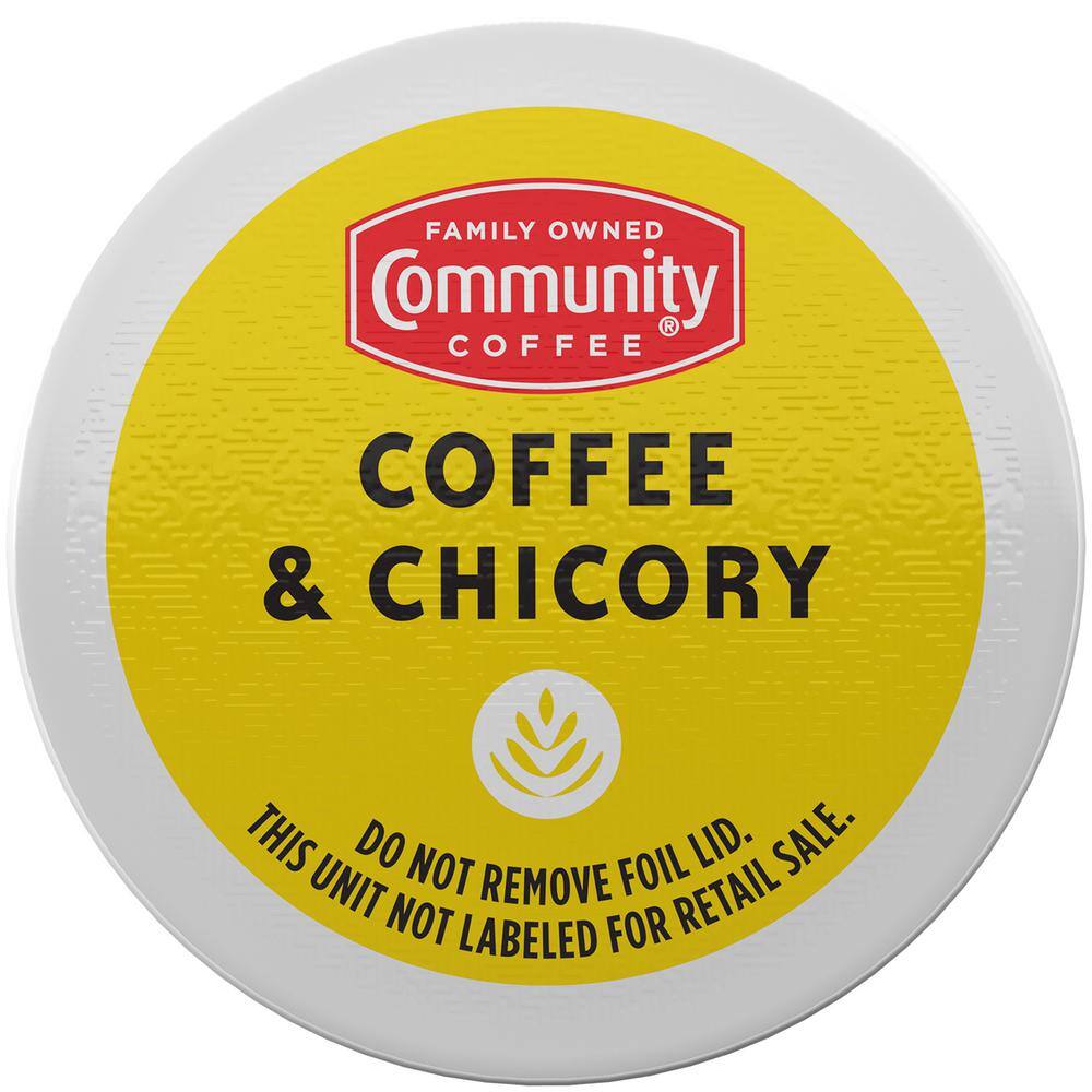 Community Coffee Coffee and Chicory Medium-Dark Roast Coffee Single Serve Pods/K Cups (96-Pack)