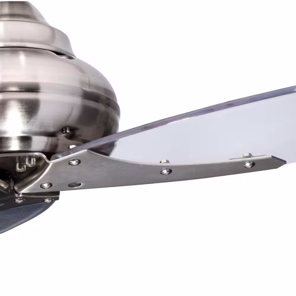 Hampton Bay Florentine IV 56 in. Indoor Brushed Nickel Ceiling Fan with Wall Control