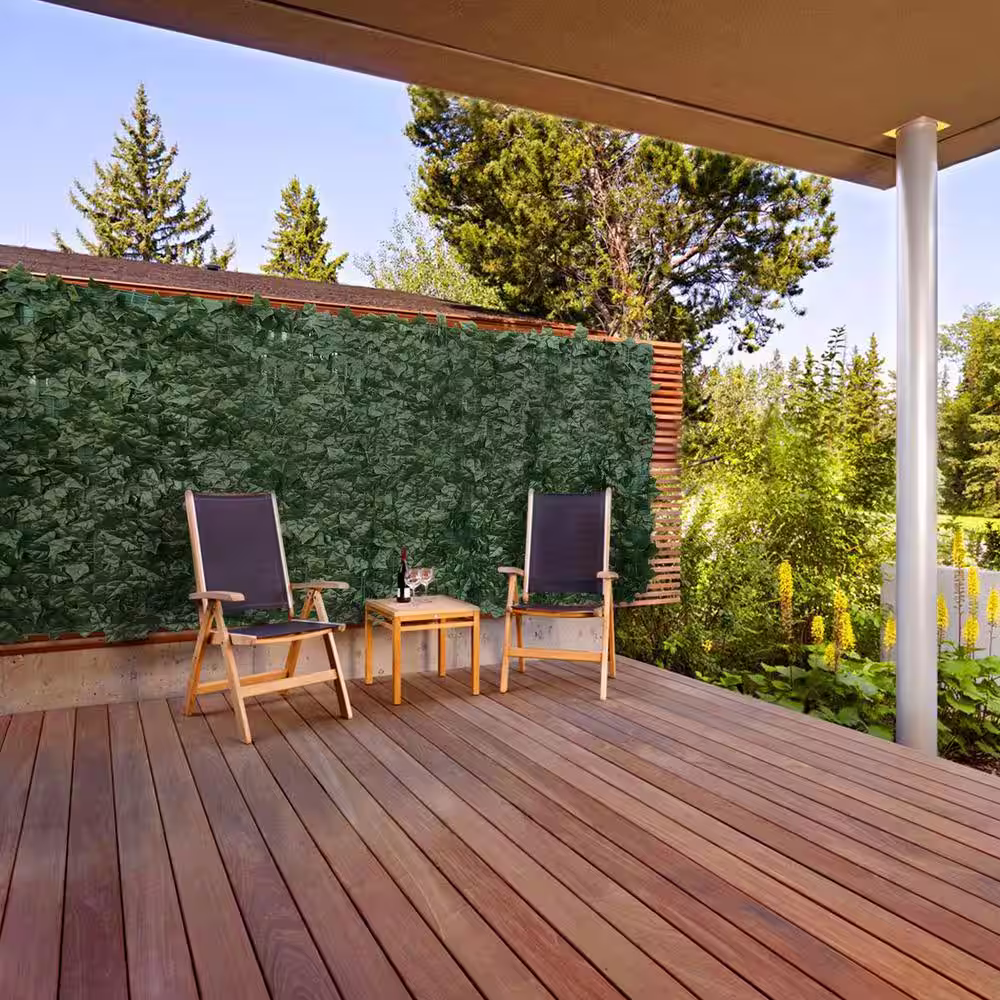 Ejoy 40 in. x 40 in. Artificial Light Green Boxwood Roll Panels UV Protected for Outdoor Use