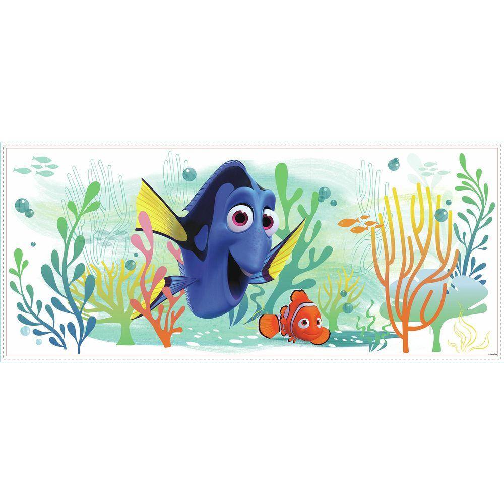 York Wallcoverings 5 in. x 19 in. Finding Dory and Nemo 1-Piece Peel and Stick Giant Wall Graphic