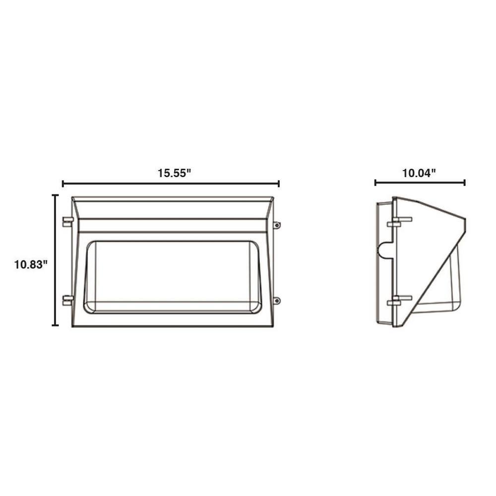 HALCO LIGHTING TECHNOLOGIES 100-Watt Equivalent Integrated LED Bronze Outdoor Wall Pack Light 3609 Lumens Daylight 5000K