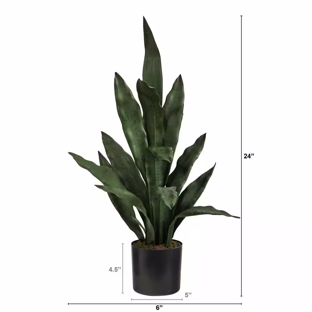 Nearly Natural 2 ft. Sansevieria Artificial Plant