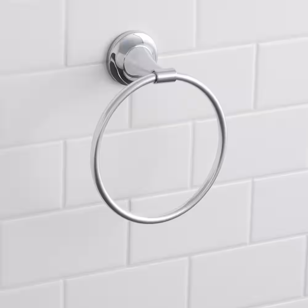 Glacier Bay Constructor Towel Ring in Chrome