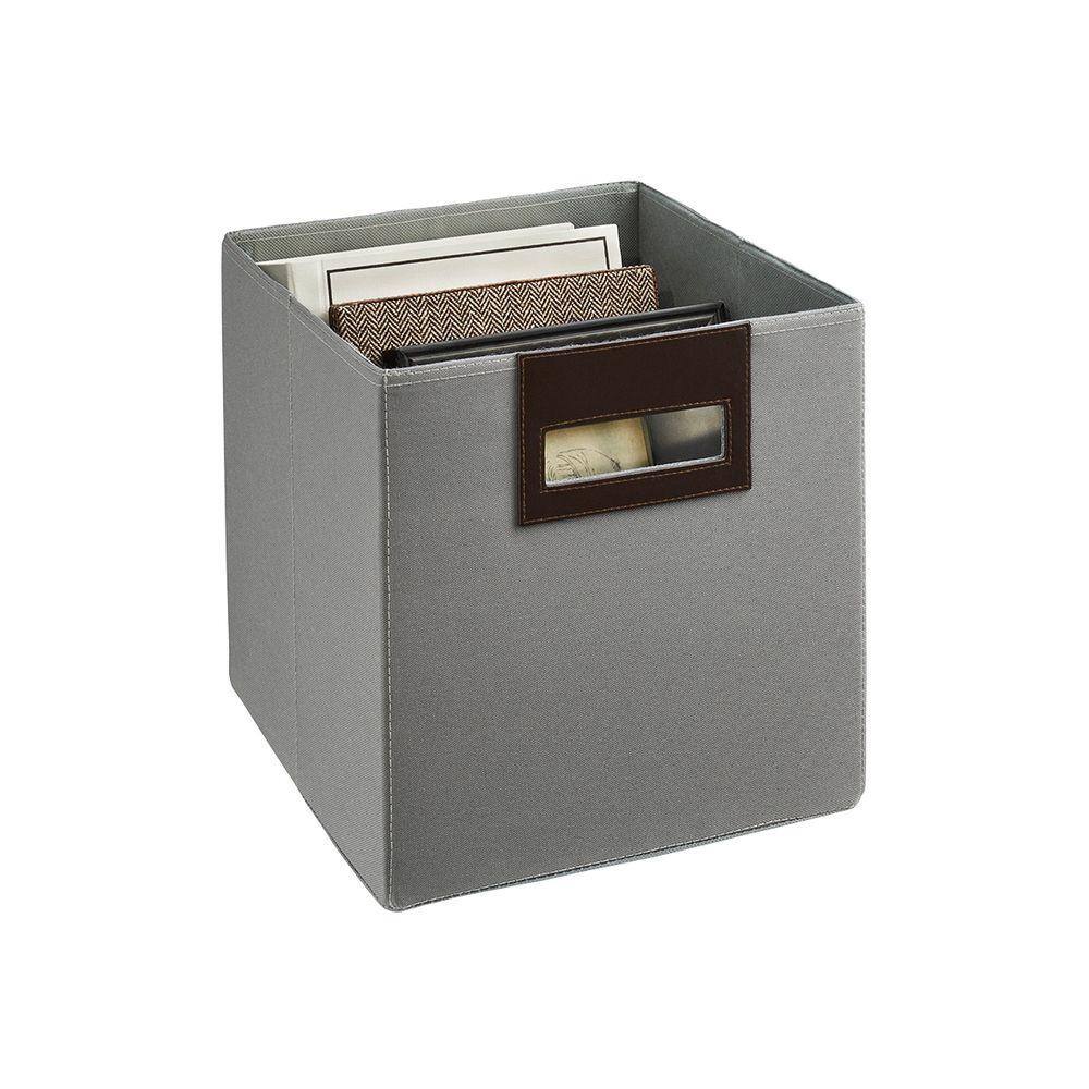 ClosetMaid 11 in. H x 10.5 in. W x 10.5 in. D Gray Fabric Cube Storage Bin