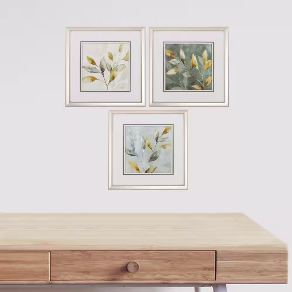 HomeRoots Victoria Photo Size 8 in. x 10 in. Champagne Gold Color Gallery Frame (Set of 3)