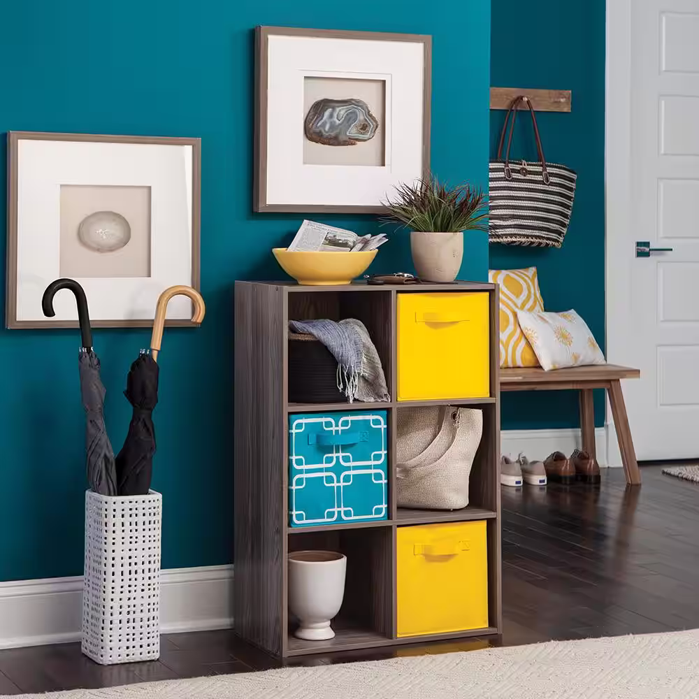 ClosetMaid 24 in. x 36 in. Gray Stackable 6-Cube Organizer