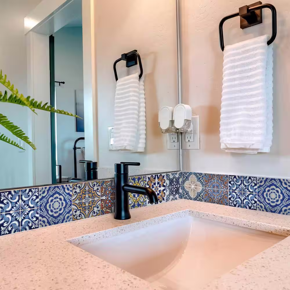 None Blue HA1 4 in. x 4 in. Vinyl Peel and Stick Tile (24 Tiles, 2.67 sq.ft./pack)