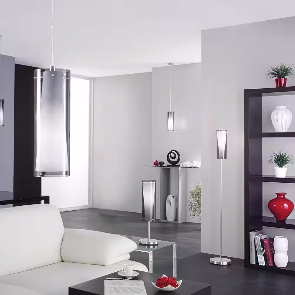 Eglo Pinto Nero 58 in. Matte Nickel Floor Lamp