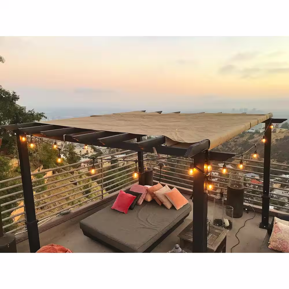 Bulbrite Outdoor/Indoor 14 ft. Plug-In E12 Bulb String Light with 10 Sockets-Bulbs included