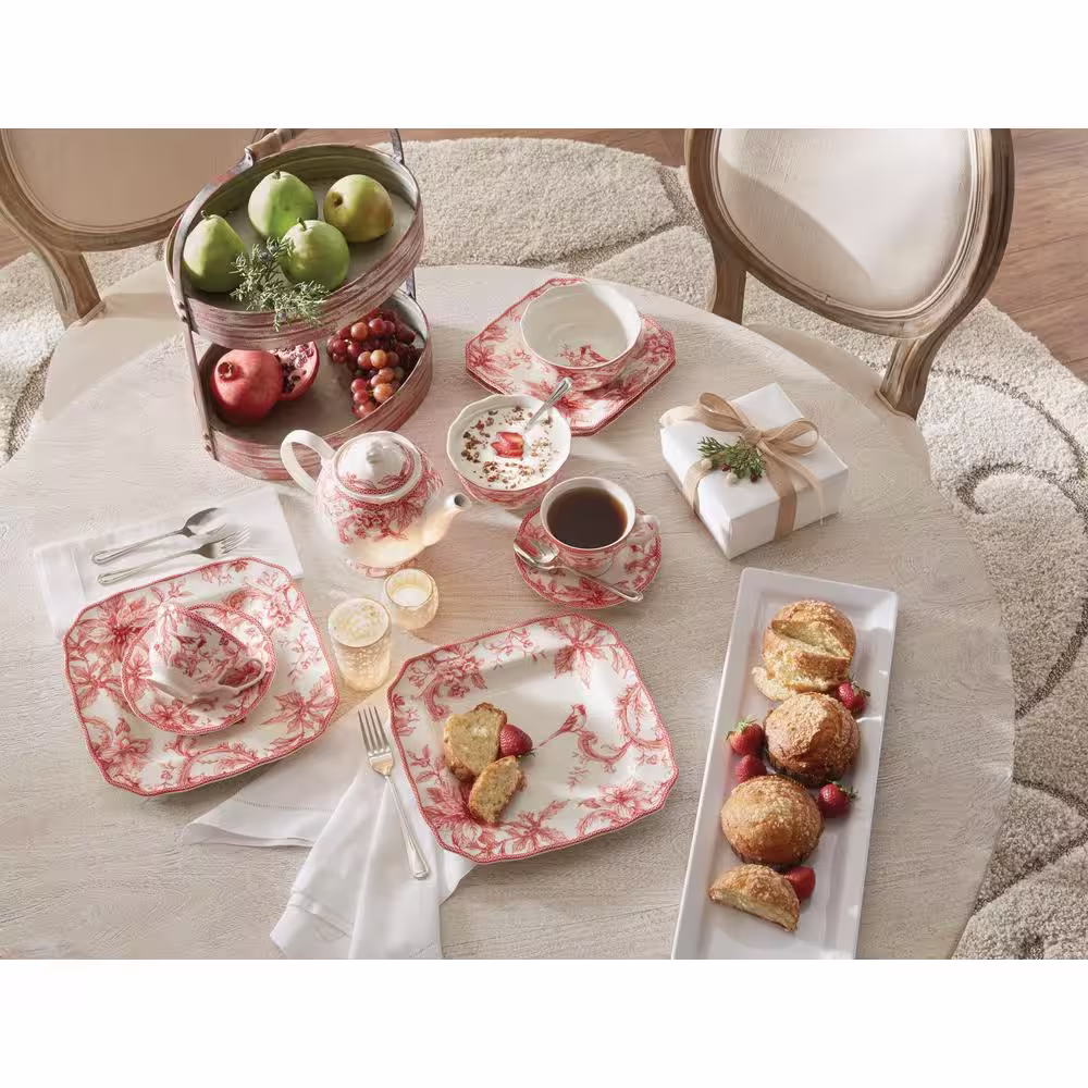 J.A. HENCKELS INTERNATIONAL Alcea 65-Piece 18/10 Stainless Steel Flatware Set (Service for 12)