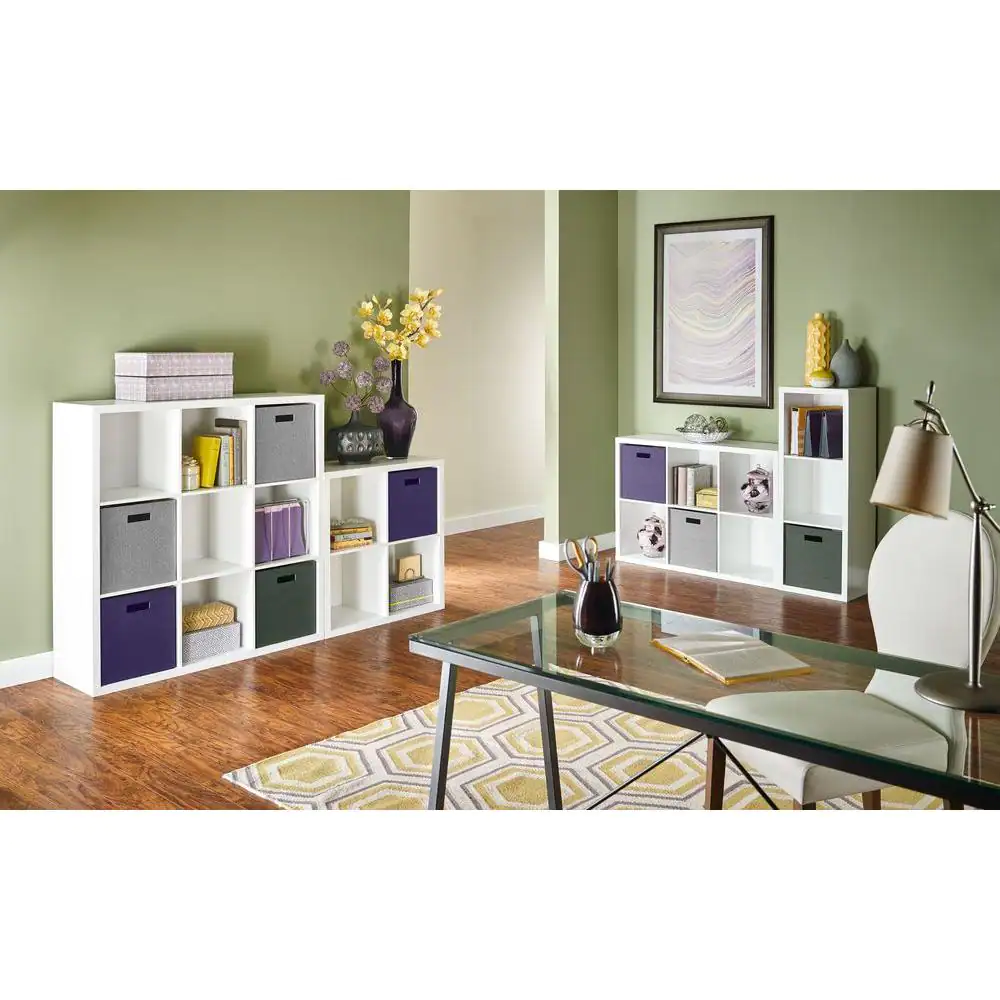 ClosetMaid 44 in. H x 44 in. W x 14 in. D White Wood Look 9-Cube Storage Organizer