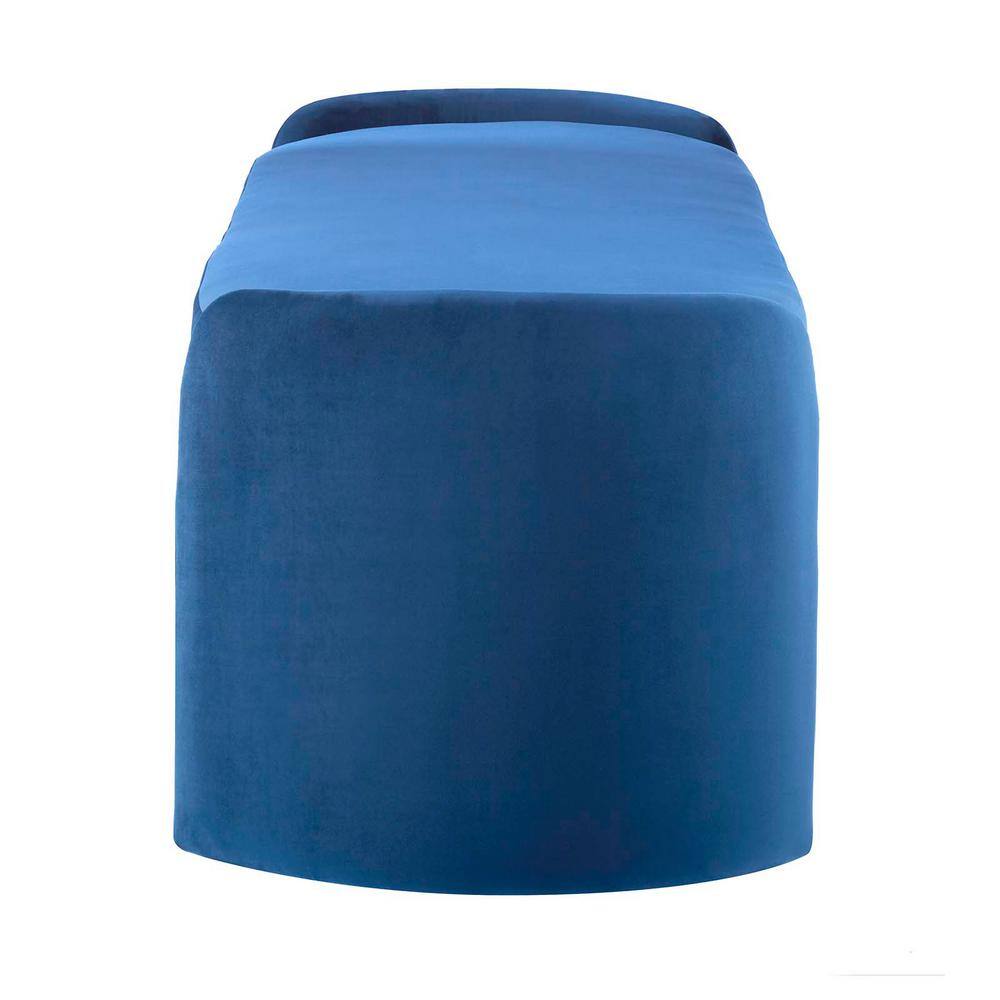 MODWAY Nebula Midnight Blue Upholstered Performance Velvet Bench