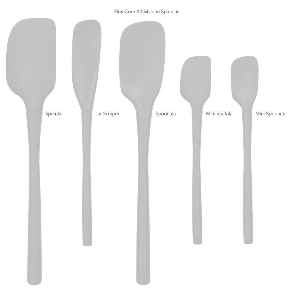 Spectrum Flex-Core Oyster Gray All Silicone Spatula for Meal Prep (Set of 5)