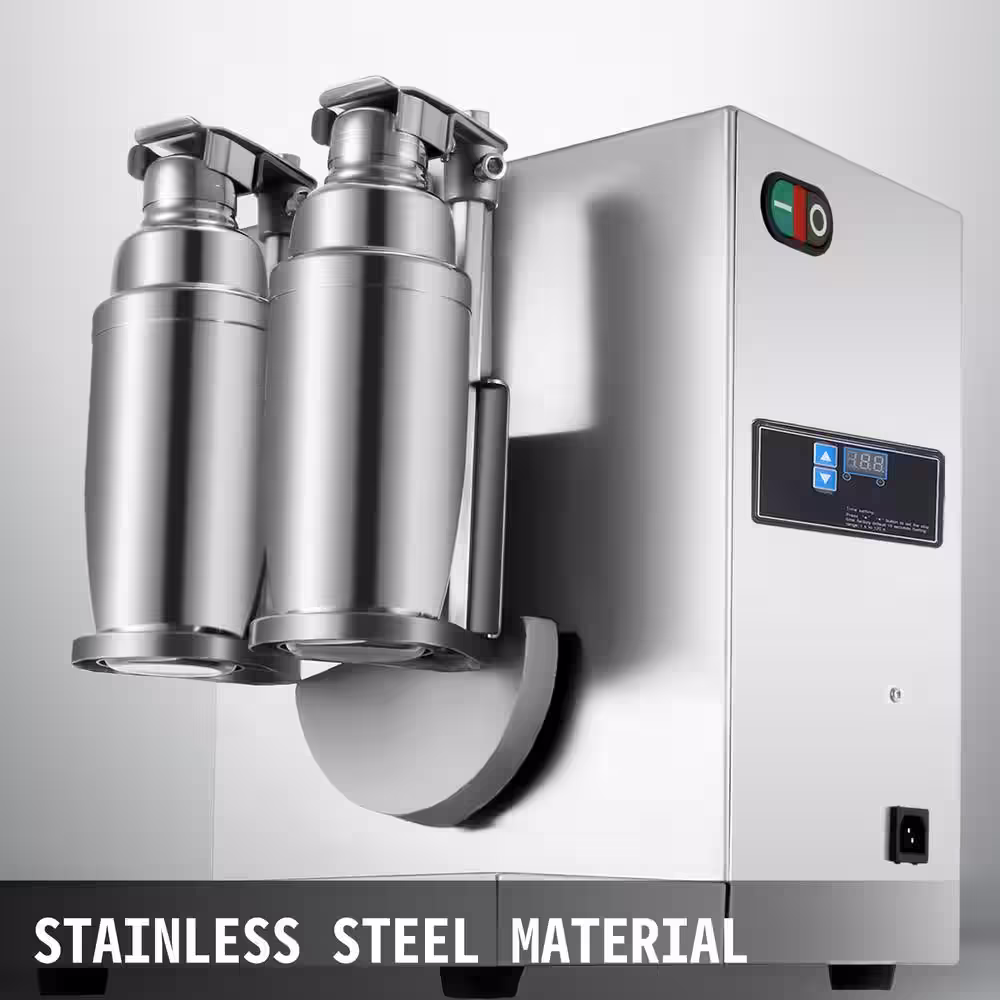 VEVOR Milk Tea Shaker Double Frame Milk Tea Shaking Machine 400 r/min Stainless Steel Auto Tea Milk Frothers