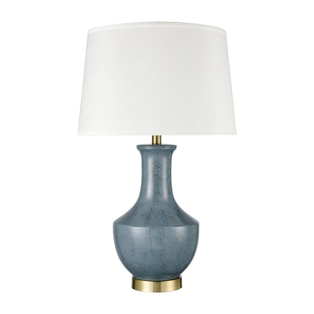 Titan Lighting Shallotte 28 in. Blue Table Lamp