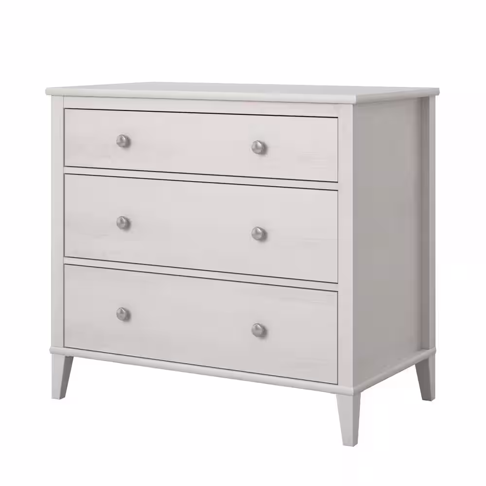Little Seeds Monarch Hill Poppy 3-Drawer Ivory Oak Dresser (31.5 in. x 35.59 in. x 19.09 in.)