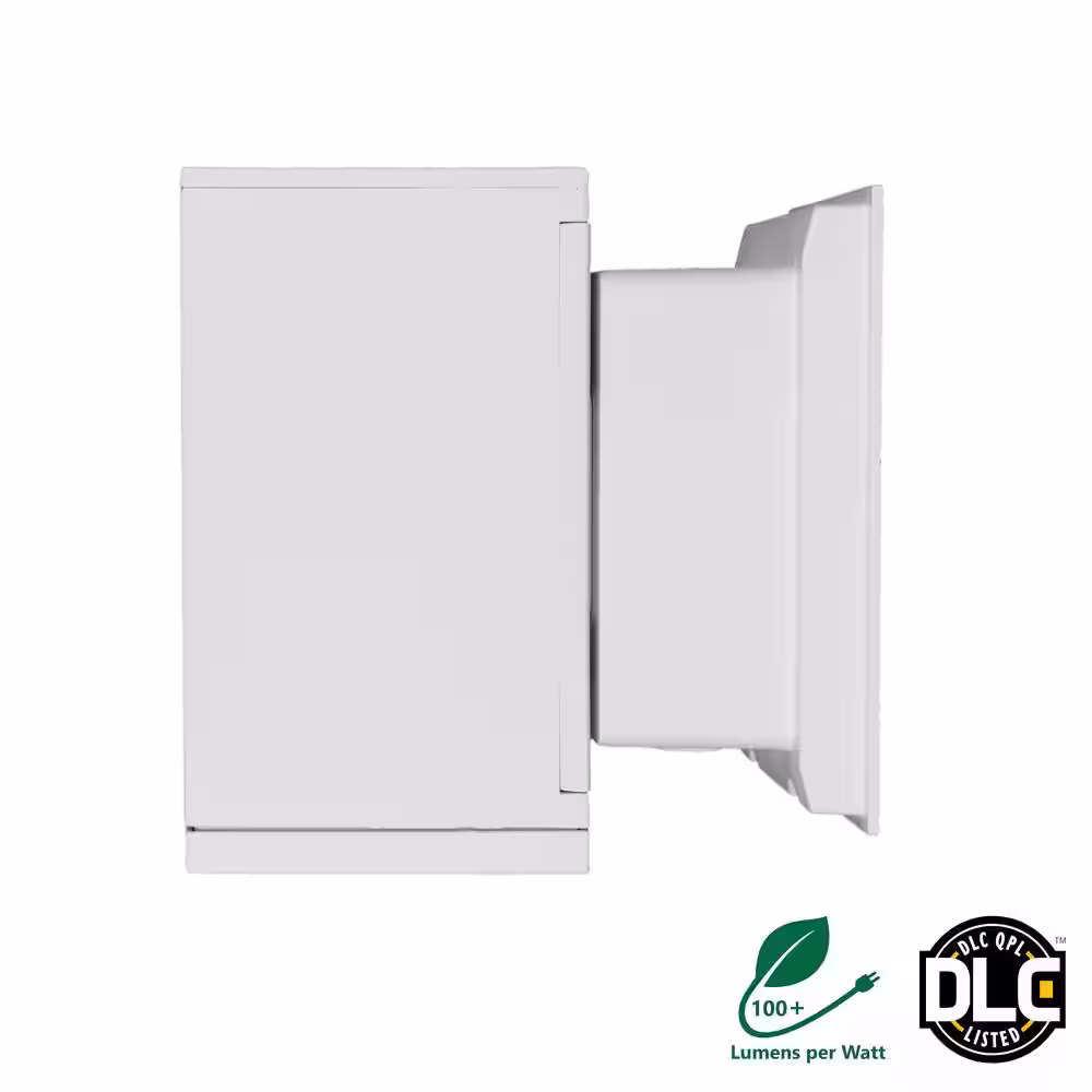 NICOR Dorado 125-Watt Equivalent Square Integrated LED White Outdo or Cylinder Wall Pack Light, 3000K
