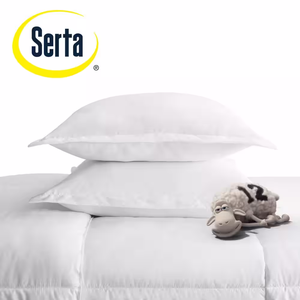 Serta Simply Clean 3-Piece Blush Pleated Microfiber Full/Queen Comforter Set