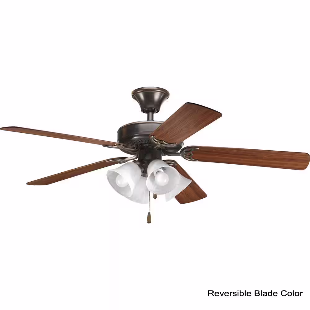 Progress Lighting AirPro Builder 52 in. Indoor Antique Bronze Ceiling Fan