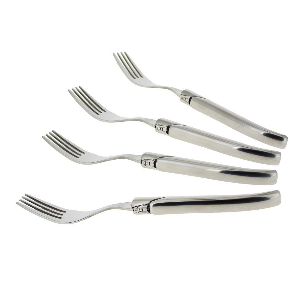 French Home Laguiole Connoisseur Solid Stainless Steel Steak Forks, Set of 4.