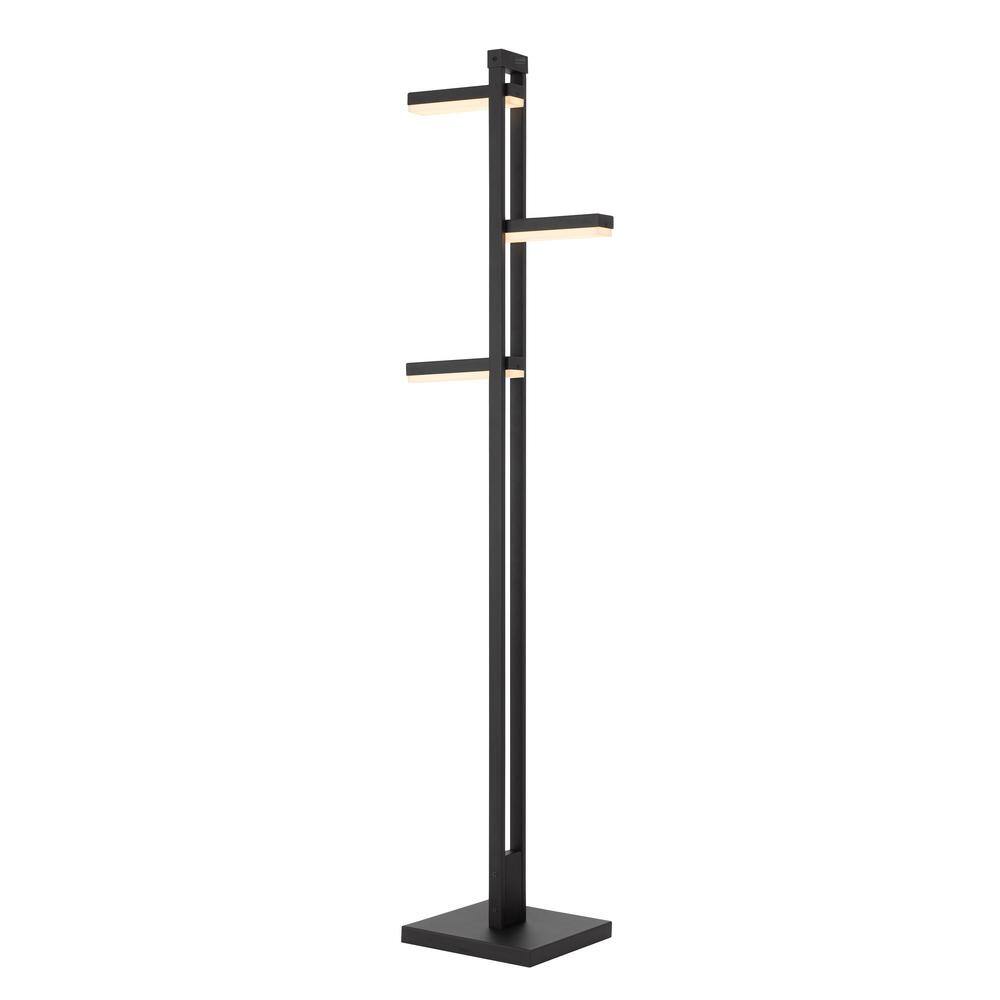 CAL Lighting 58 in. Black Metal Floor Lamp with Adjustable Light Panel