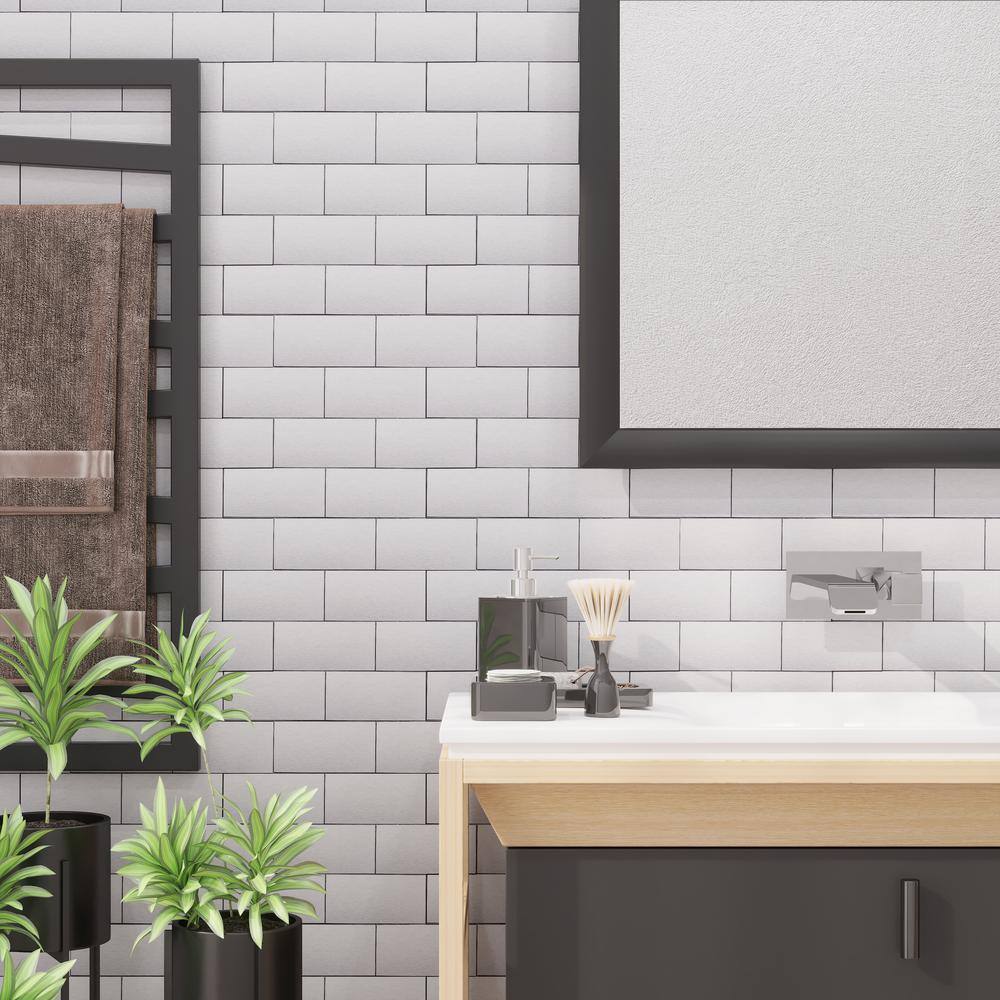 AVANT DECOR Mercury Silver Aluminum Subway 11.81 in. x 11.81 in. Metal Peel and Stick Tile (7.75 sq. ft./8-Pack)