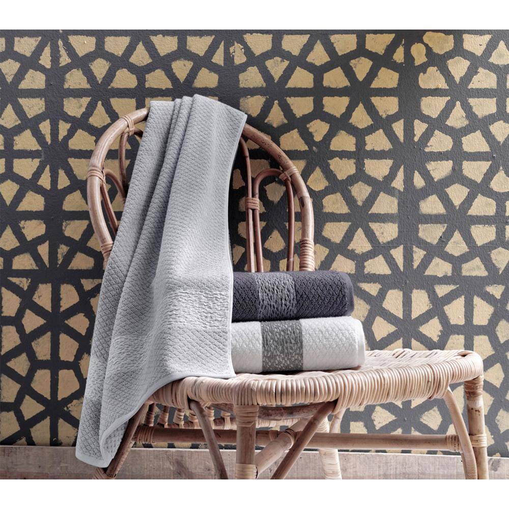 Enchante Home Anton 4 pcs Silver Turkish Cotton Hand Towels