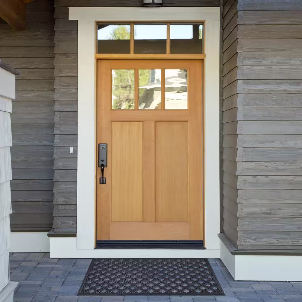 ACHIM Lattice 18 in. x 30 in. Wrought Iron Rubber Mat