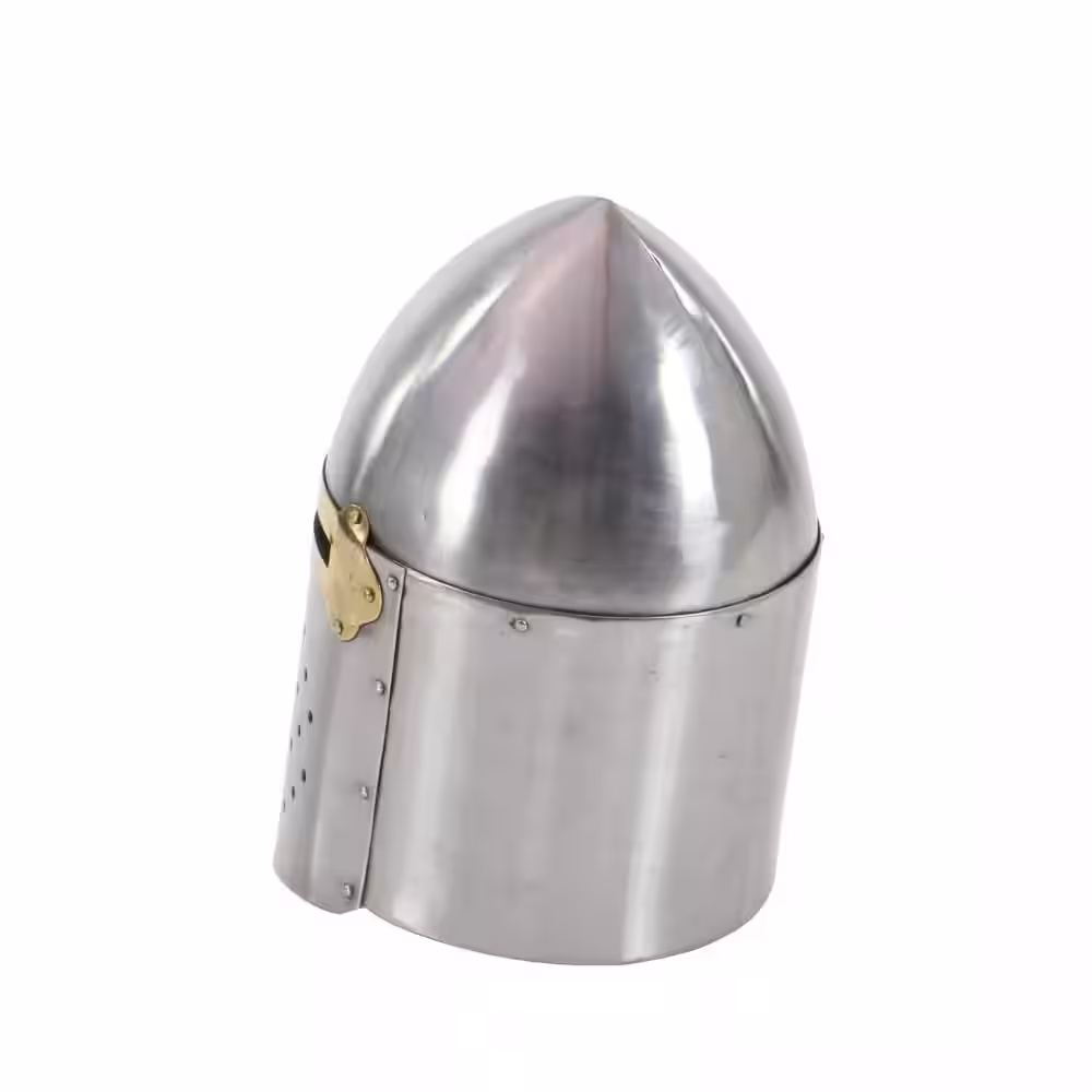Litton Lane Silver Metal Replica Medieval Knight Crusader Helmet