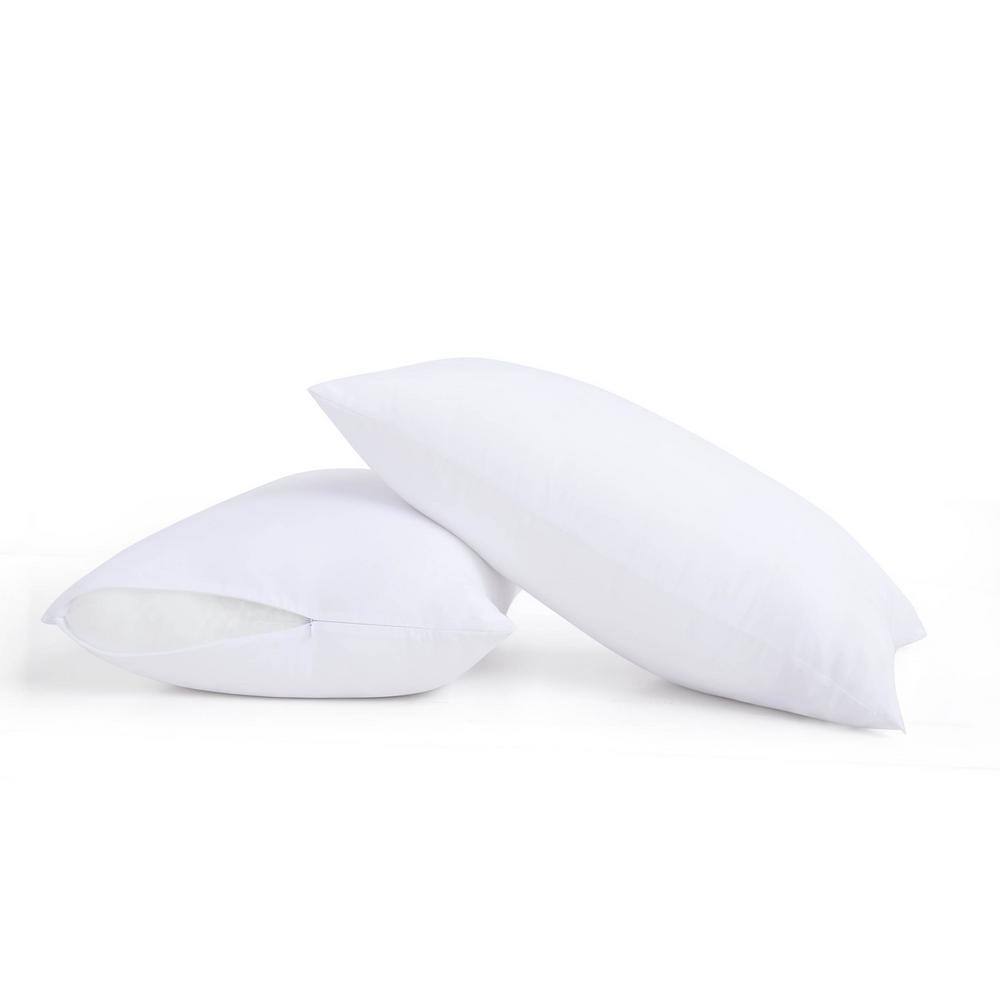 Truly Calm Antimicrobial Down Alternative Pillow Pair with ZippePillow Protector