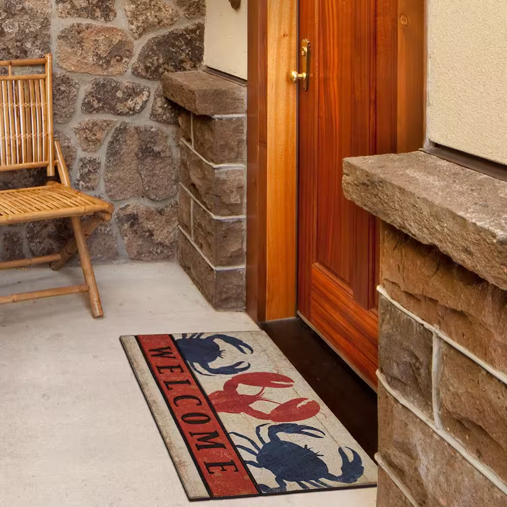 Mohawk Home Fresh Nautical Welcome 18 in. x 30 in. Recycled Rubber Door Mat