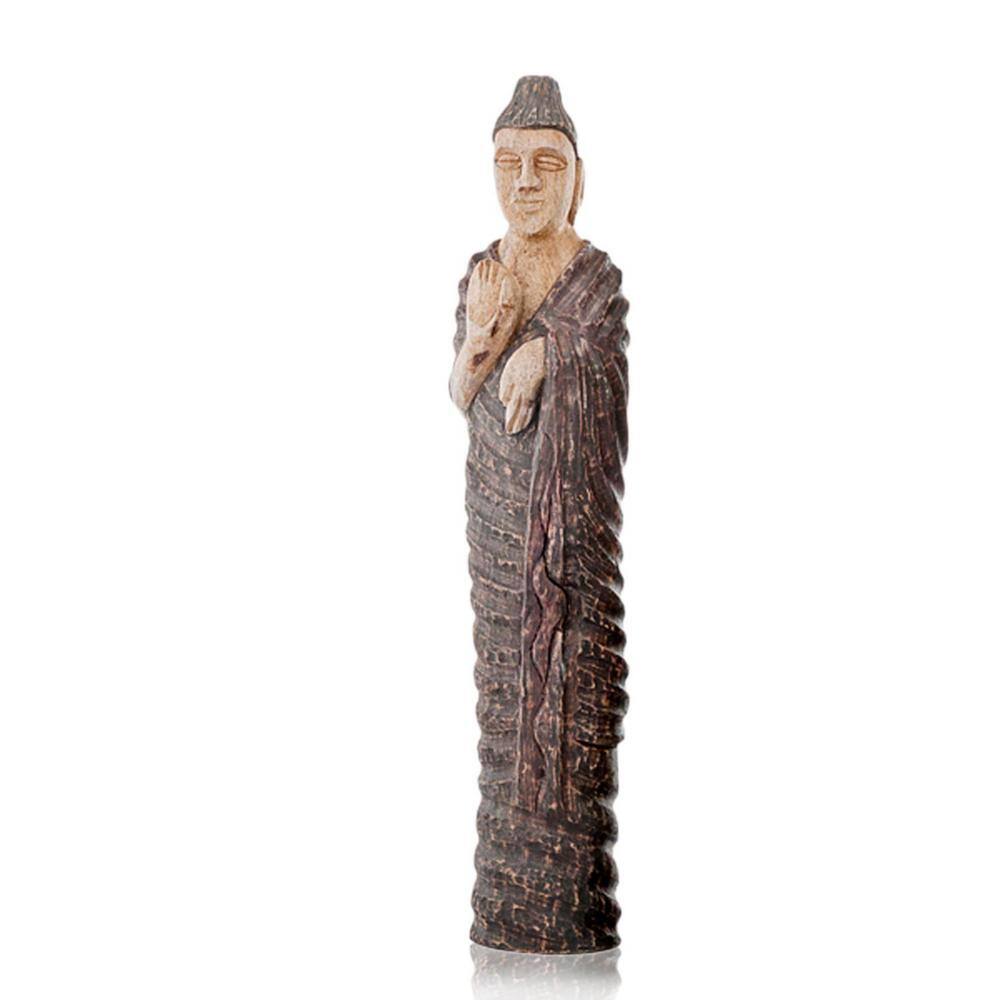 HomeRoots Rosemary Irregular Shape Wood Standing Buddha Sculpture