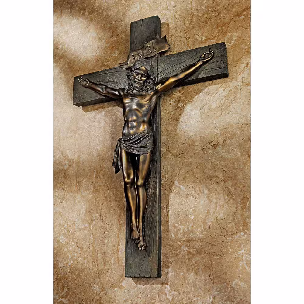 Design Toscano 20 in. x 13 in. Crucifixion Cross of Jesus Christ Wall Sculpture