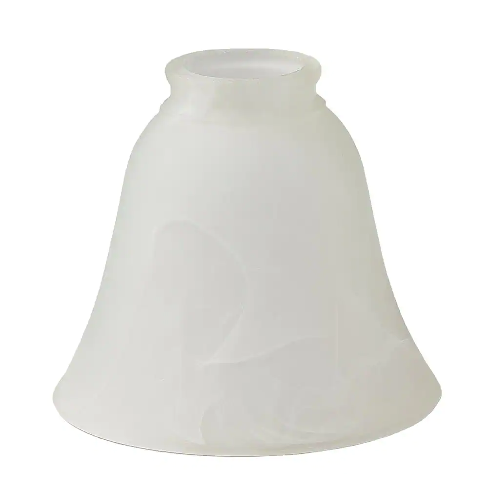 None White Marble Glass Bell Shade for Ceiling Fan and Vanity Lights