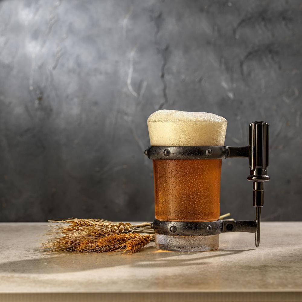 JoyJolt Tools Collection 17 oz. Lead Free Crystal Screwdriver Beer Glass