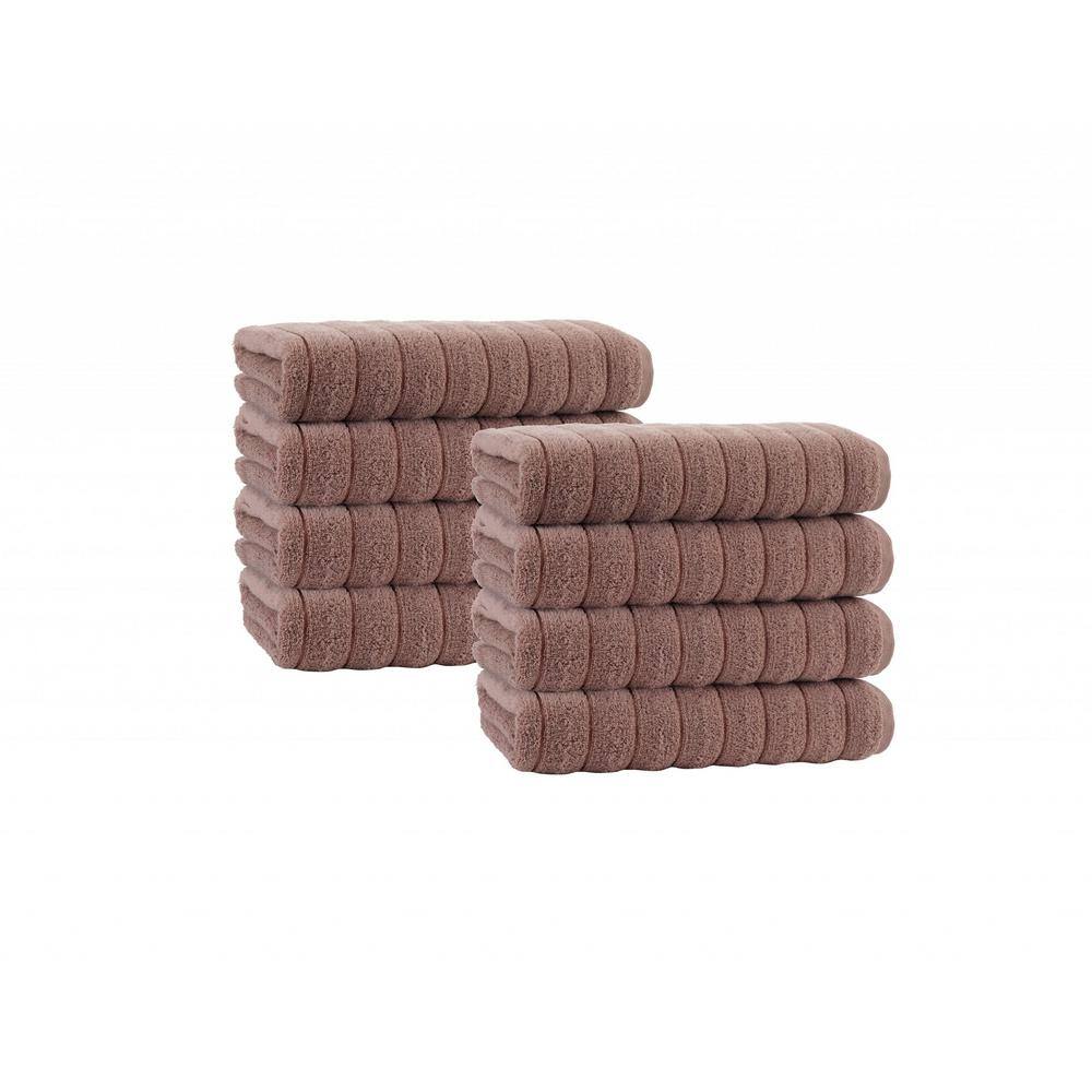 None Vague Turkish Cotton 8-Piece Wash Towels