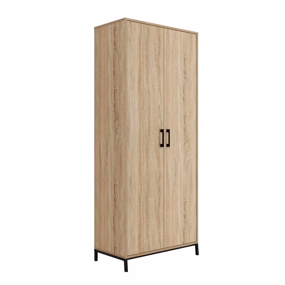 SAUDER North Avenue Charter Oak Accent Cabinet with Metal Base